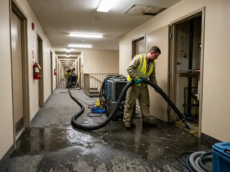 multi-unit-apartment-hallway-f-005 — frequently asked questions, Emergency Burst Pipe Water Extraction & Removal in Huntersv…